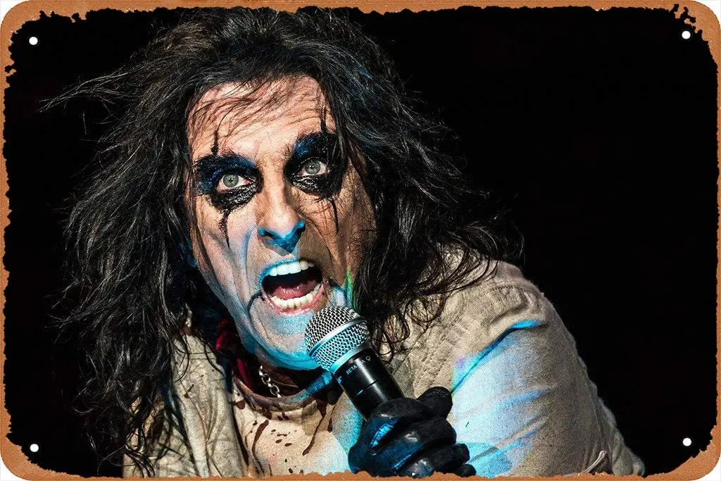 

Yitachi Alice Cooper Classic Rock Band Poster Celebrities & Musicians 12" X 8" Vintage Metal Tin Sign