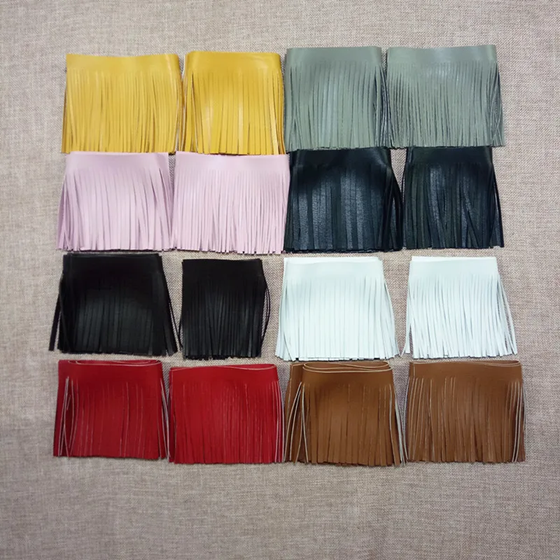 

5M PU Leather Tassel Trim Fringe 10/15cm Width Lace Thicken Ribbon for Handbag Garment Decor Accessories Costume Hem Sewing DIY