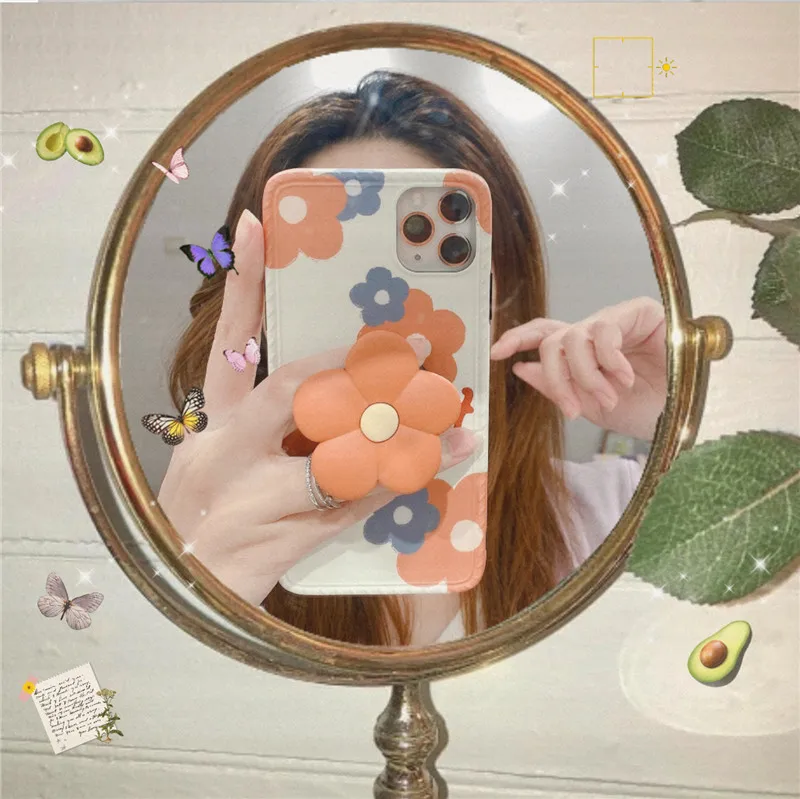 Милый мультяшный чехол для телефона iphone 11 Pro Max X XR XS с красивым цветочным