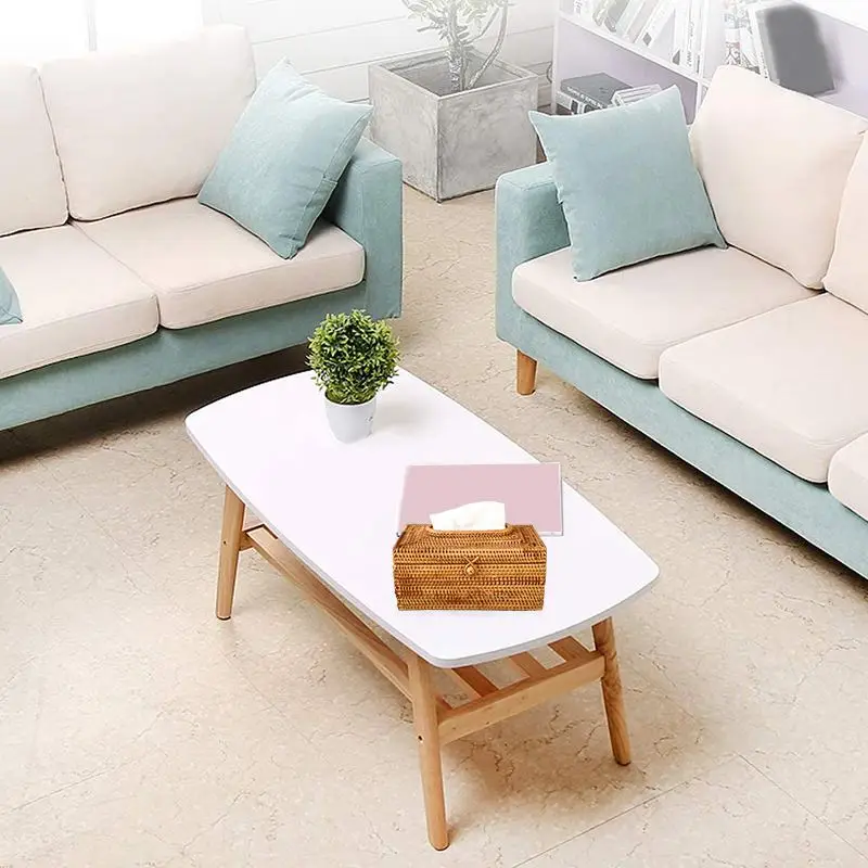 

Paper Rack Rattan Tissue Box Elegant Home Decoration Handmade Desktop Tissue Container Napkin Storage Case