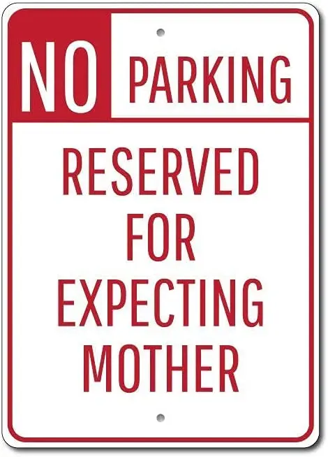 

Metal Signs Tin Warning Sign Vintage Retro Wall Decor Expecting Mother Parking Sign Gift Pregnant Mother Sign Pregnancy Parking