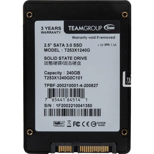 Team GX1 240 MB to 450 GB-499 MB/s 2.5 