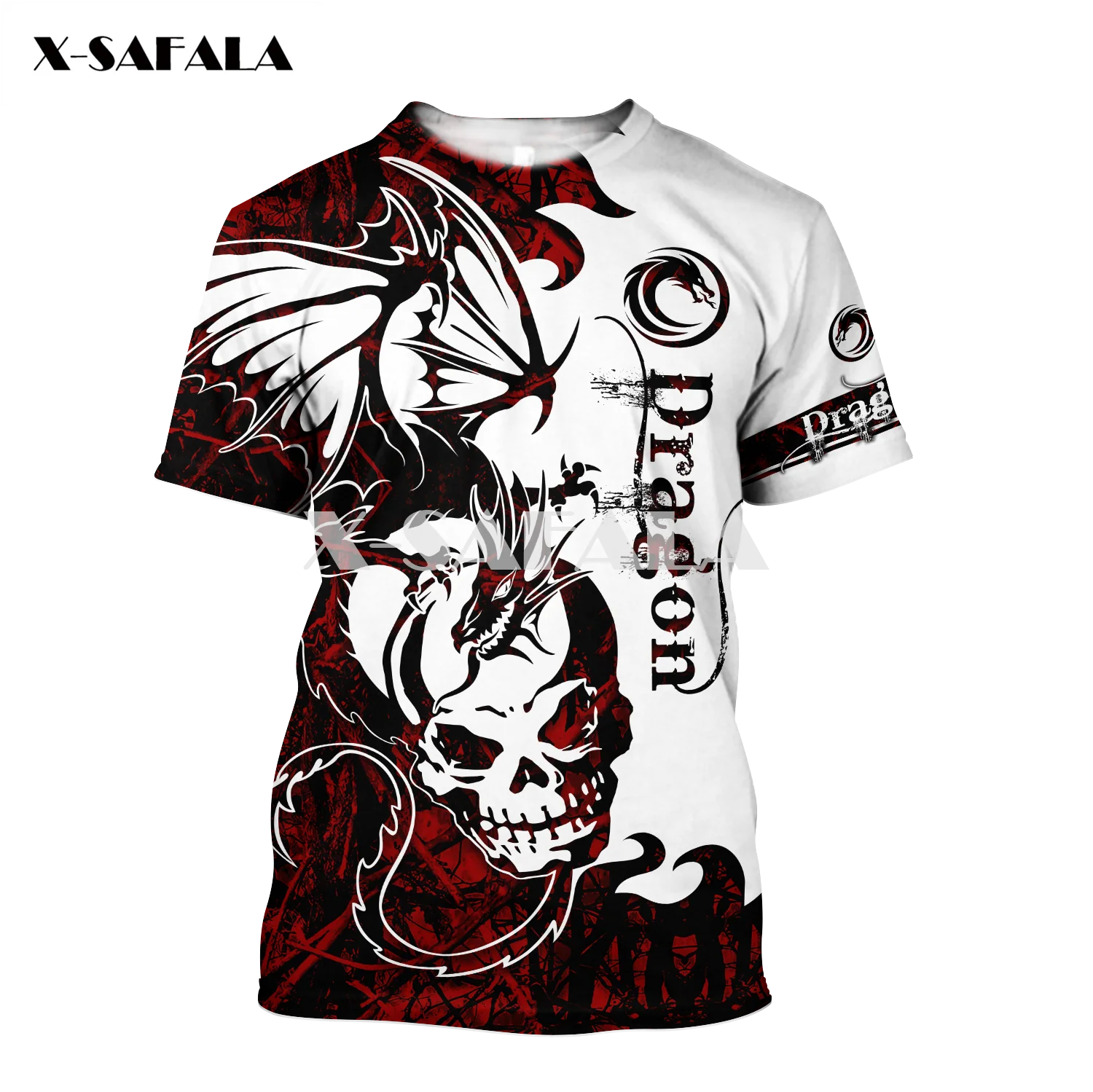 

Skull Dragon Scales Spirit Art Men 3D Full Print T-shirts Summer Fashion Short Sleeve Tee Harajuku Punk Style Women/Unisex-3
