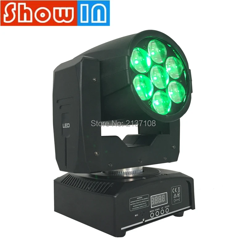 7*12 Вт RGBW светодиодный луч моющийся зум движущаяся головка 95 DMX DJ Disco вечерние