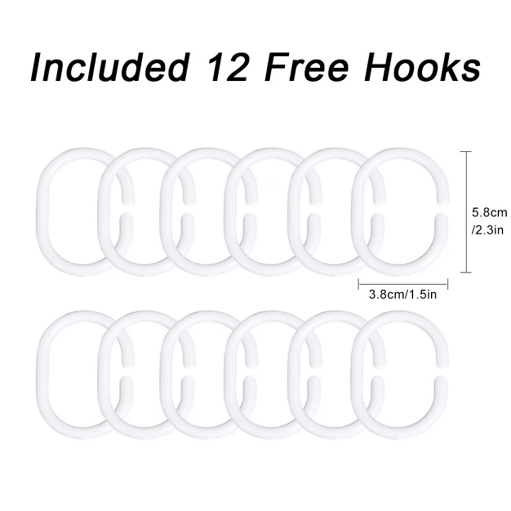 1 шт. цветочные водонепроницаемые занавески для душа ванной тканевые с 12 крючками