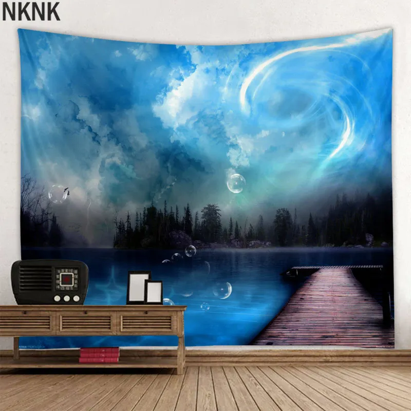 

Fantasy Scenery Bohemian Wall Tapestry Mandala Tapestry Carpet Home Living Decor Space Flower Beach Mat