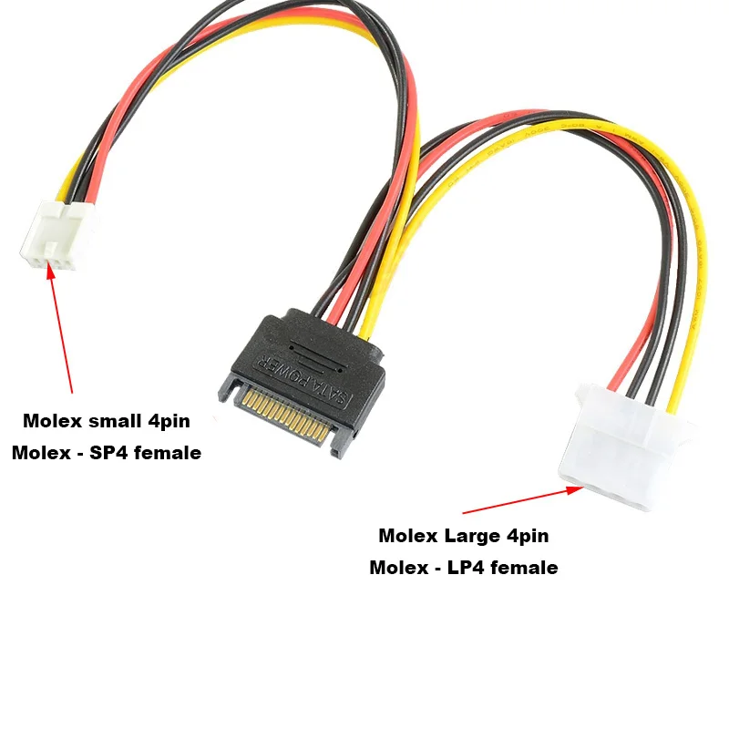 SATA сплиттер питания кабель удлинитель адаптер Spliter Molex 4pin Малый 4 pin IDE разъем пол