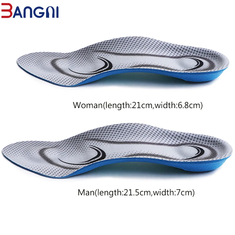 3ANGNI Orthotic Flat Feet Insoles Arch Support 3/4 Insole Memory Foam Insert Soft Message For Man Woman Shoes