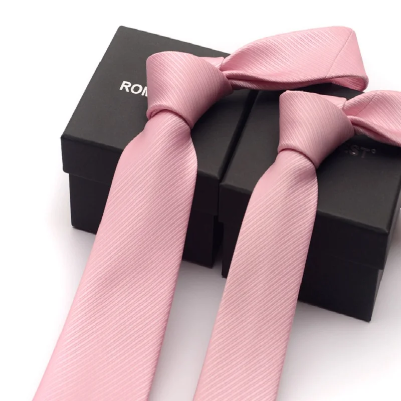 

2019 Brand New Men's High Quality Fashion 6CM 8CM Slim Pink Necktie Club Romantic Wedding Formal Neck Tie for Men with Gift Box