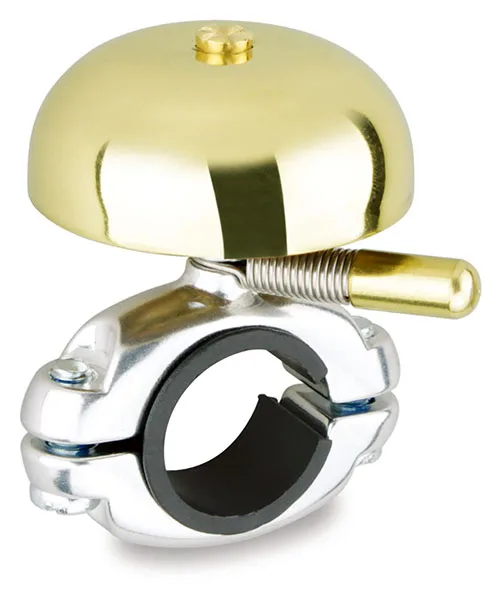 Bike Classics Bell Handlebar Brass Horn With Spring Fit 22.2-25mm Handlebars Clear Sound Golden | Спорт и развлечения