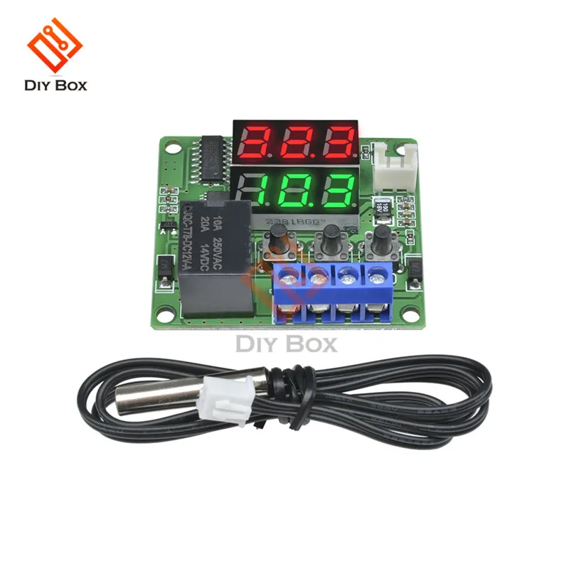 XH-W1219 DC12V двойной светодиодный цифровой дисплей цикл термостат контроль температуры Лер регулятор переключатель реле управления NTC модуль датчика
