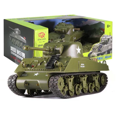 1/30 2,4G Радиоуправляемый Танк Шерман M4A3 M26 Pershing Боевой Военный танк детские игрушки, интерактивный Танк дистанционного управления для родителей и детей - Цвет: M4A3