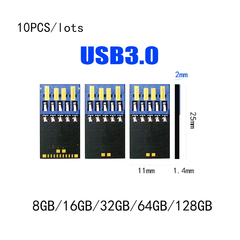 10 шт. USB3.0 UDP флэш-память полуготовый продукт длинная плата черный коллоидный диск