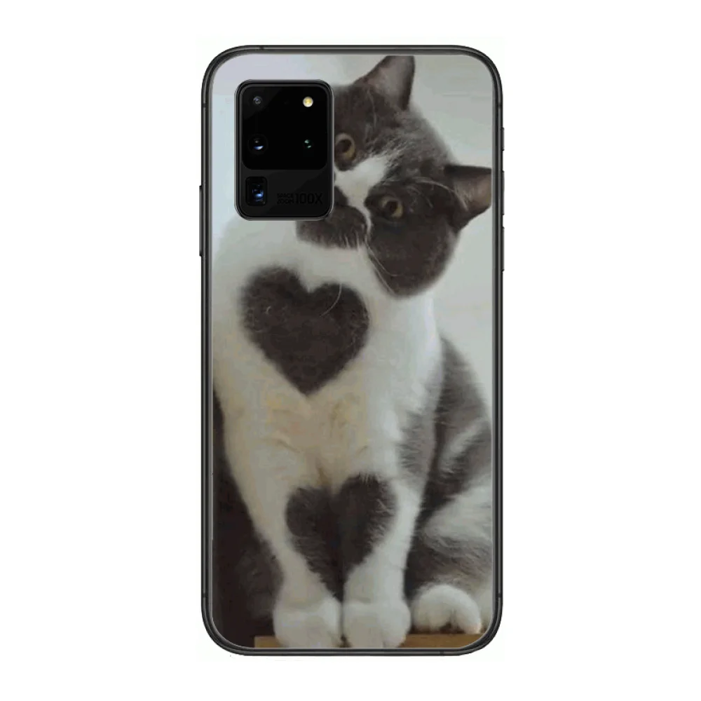 

Animal Cute Phone cover hull For SamSung Galaxy S 6 7 8 9 10 20 Plus Edge E 5G Lite Ultra black soft bumper
