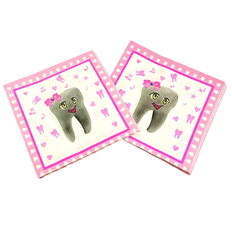 20 шт./пакет прекрасный розовый зуб принадлежности для тематической вечеринки