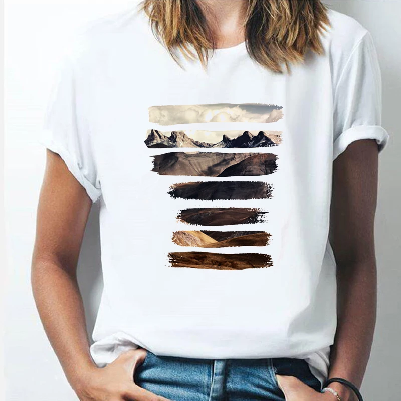 

Summer Women's Female T Shirts Ocean Sea Turtle Printed T-Shirt Fashion Short Sleeve Popular Design Top O-neck Clothing