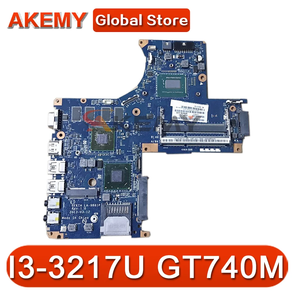 

AKEMY VFKTA LA-9861P K000151750 Main board For toshiba satellite S40-A laptop motherboard SLJ8E DDR3 SR0N9 I3-3217U GT740M