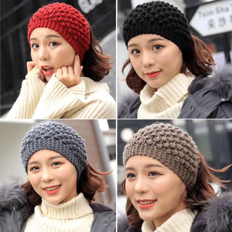 

Women's Fashion Winter Knitted Band Fuzzy Lined Head Wrap Headband Ear Warmer Hat Neck Warmer Scarf One Size NYZ Shop
