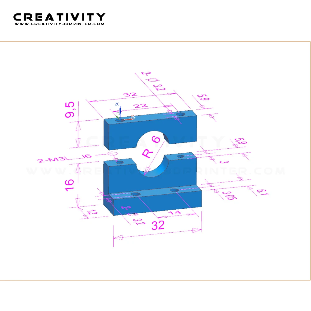 Все металлические части кронштейна для хотенда V6 обновленный экструдер E3d Bowden