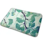 O Ginkgo (в зеленом) коврик, коврик, ковер, Противоскользящий коврик для входной двери в спальню, имбирное дерево, листья, флора, цветок, ягоды, натуральный