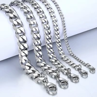 2021 new trendy punk cuban chain men bracelet classic stainless steel 20cm rock style bracelet for women couple jewelry gift