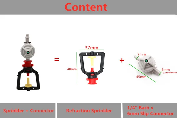 Быстрая доставка 50 шт рефракция микро сопло с 1/4 &quotанти утечки висит охлаждения