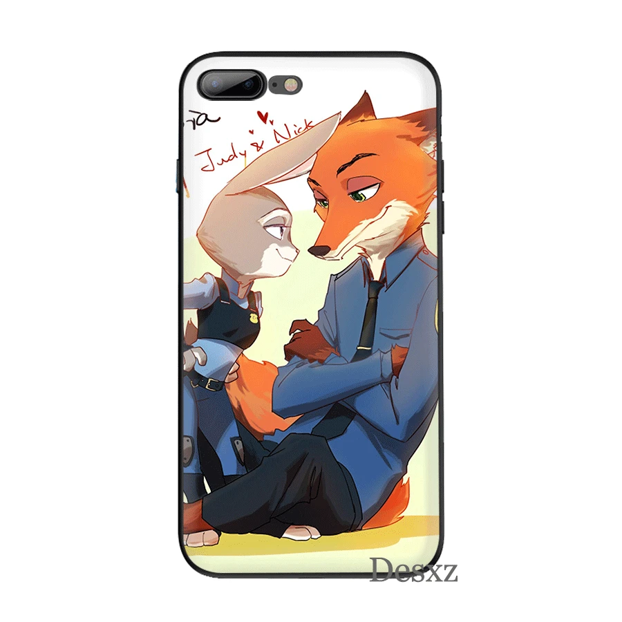 Desxz Cartoon fox Phone Case TPU for iPhone 11 Pro X XS Max XR 6 6s 7 8 5s SE Cover Protection |