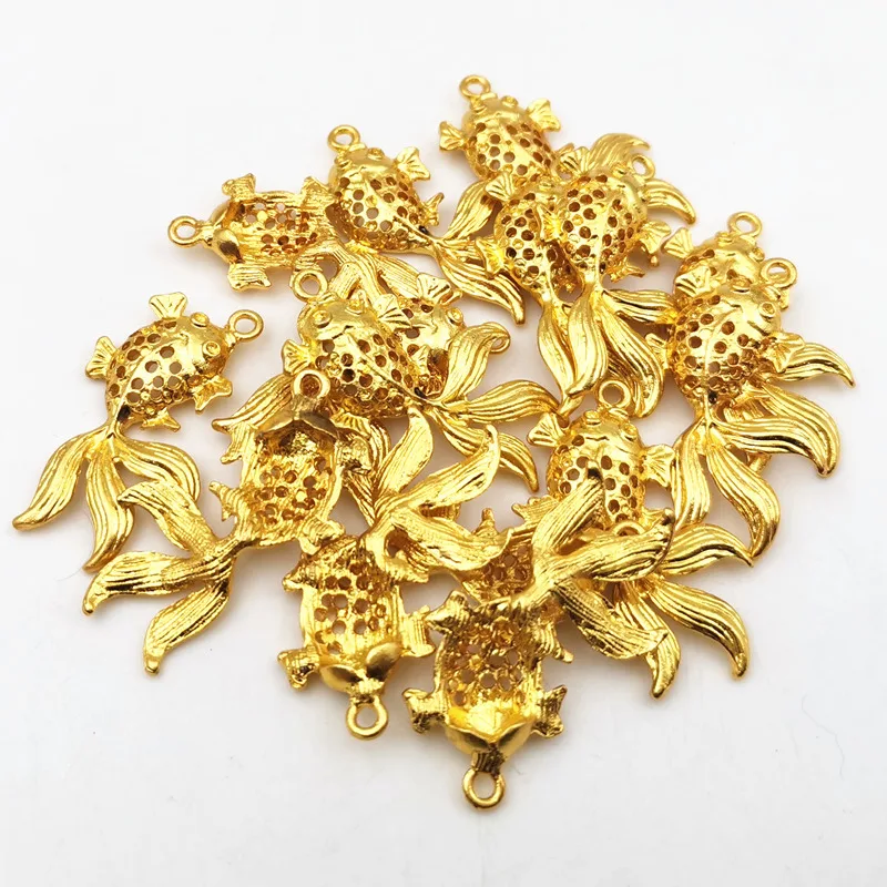 

SIXTY TOWFISH 20 pieces DIY Jewelry Accessories Size 33*18mm Alloy Materials Flower Slice Charms