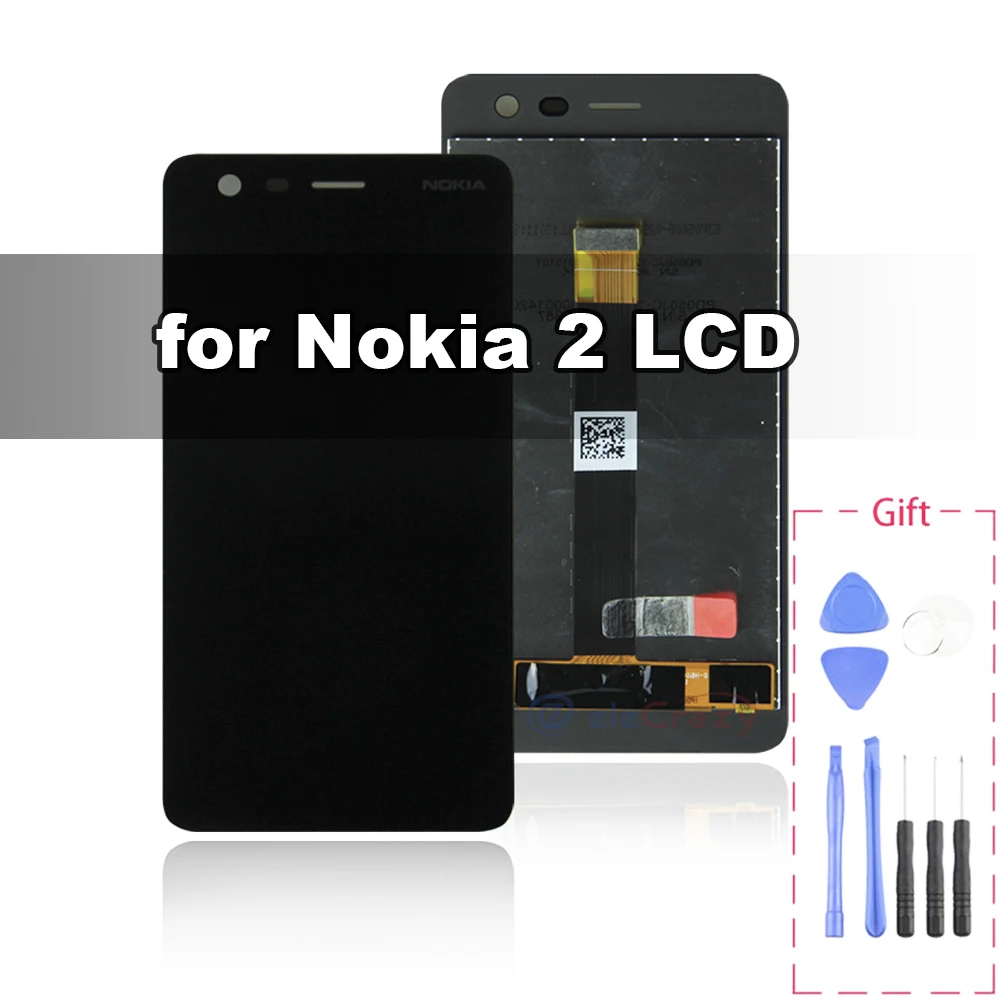 

for original Nokia 2 LCD+frame TA-1007 1029 1023 1035 1011 Display touch screen digitizer Assembly with frame Replacement 100% T