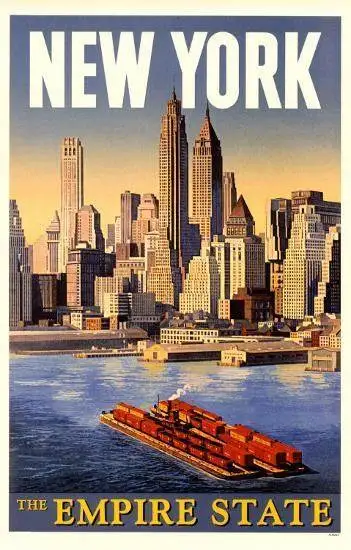 

Винтажная ретро-модель с рисунком NEW YORK EMPIRE STATE 24x36 дюймов