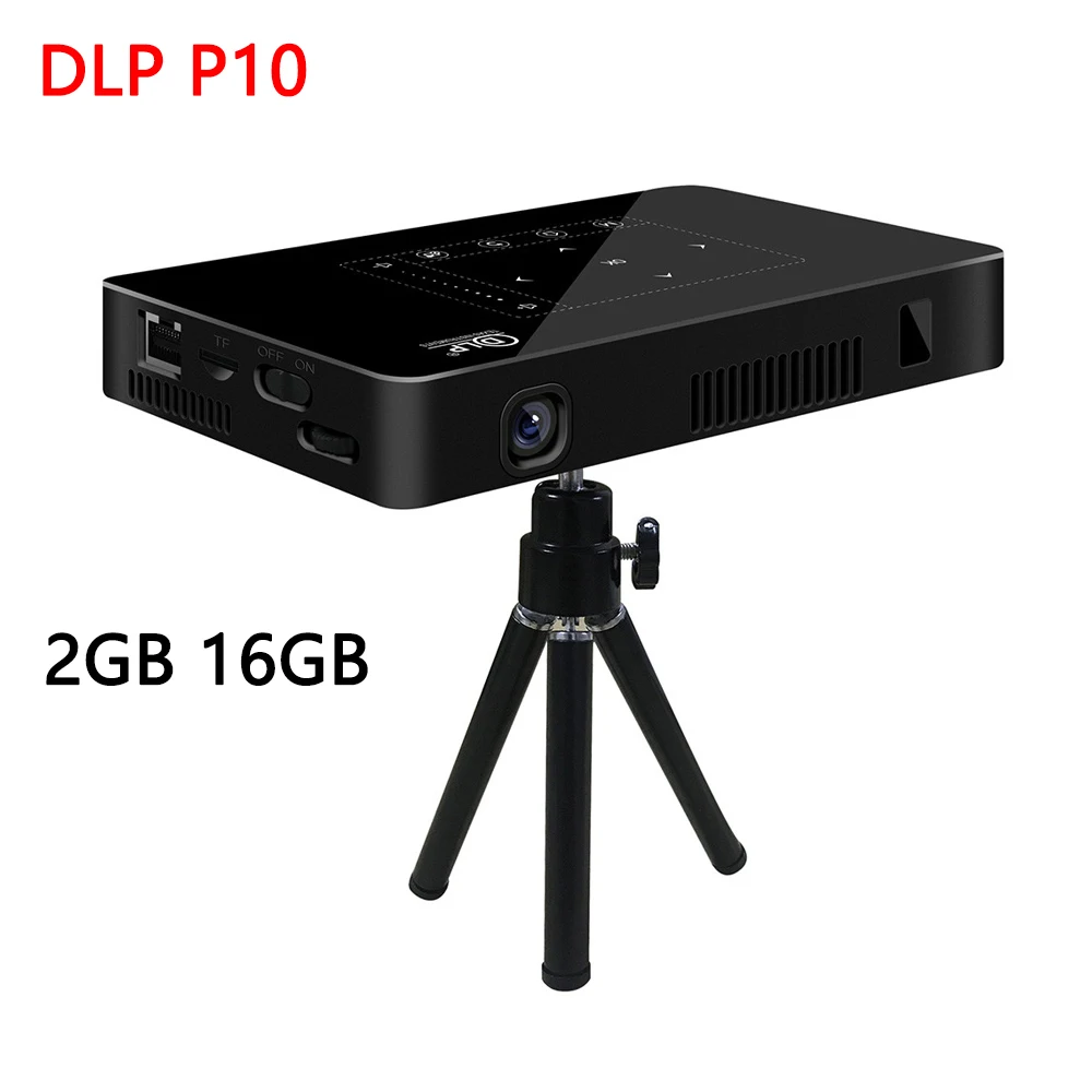 DLP P10 мини портативный проектор 4K full hd 1080P для домашнего кинотеатра 2GB1 6 Гб WIFI Bluetooth