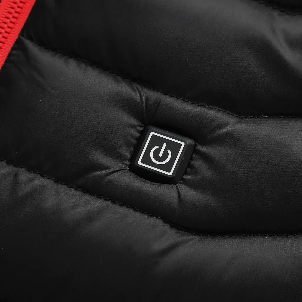 

2019 Winter Warm Women's Parkas Coat Fashion Smart USB Abdominal Back Electric Heating Coat Jackets Outwear manteau femme z1017