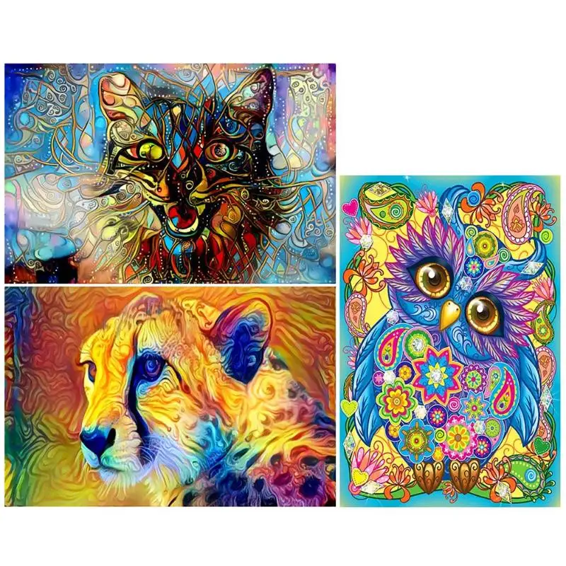 5D DIY Special-shaped Diamond Painting Animal Cross Stitch Embroidery Kit Wall Art Home Decor | Дом и сад
