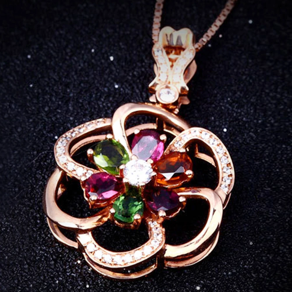 Шесть лепестков цветочных узоров Красочные Хрустальные Подвески для