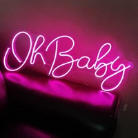 custom neon sign oh baby neon sign bedroom bar home party wall decor acrylic flex sign led light room decoration ins