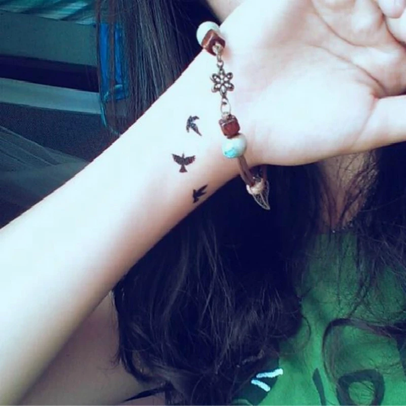 2 шт./лот унисекс сексуальные пальцы на запястье флэш поддельные татуировки