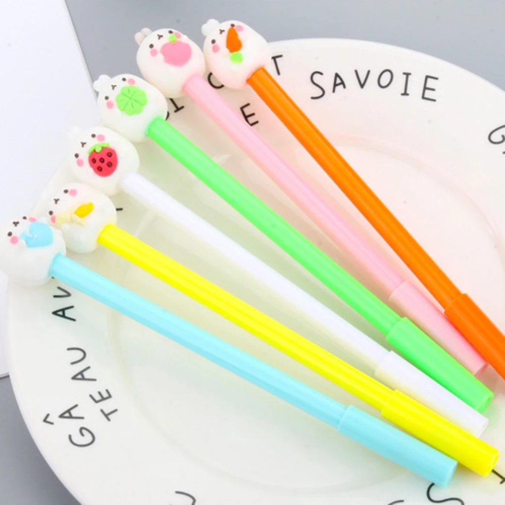 4 шт./лот гелевая ручка с мультяшным Кроликом креативная канцелярская для