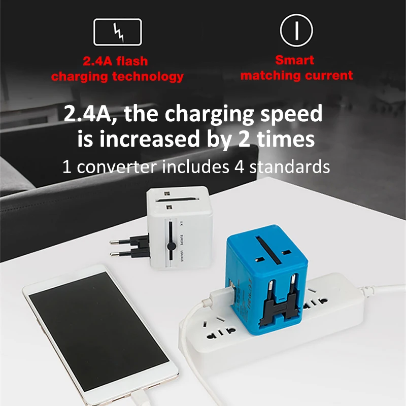 Универсальный дорожный блок питания переменного тока для samsung Huawei зарядное