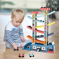 2021 new car ramp toy for 1 2 3 year old toddler car race track toys with 8pcs cars