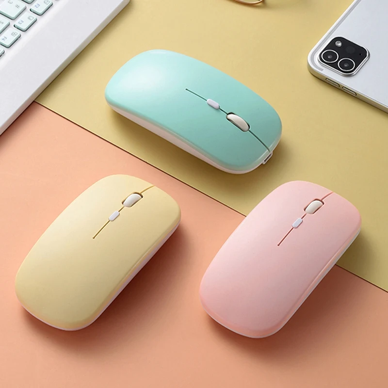 

2 Pcs Keyboard and Mouse for Teclast P20HD P10Se Alldocube iPad Ultra-Thin Wireless Keyboard (Yellow & Pink)