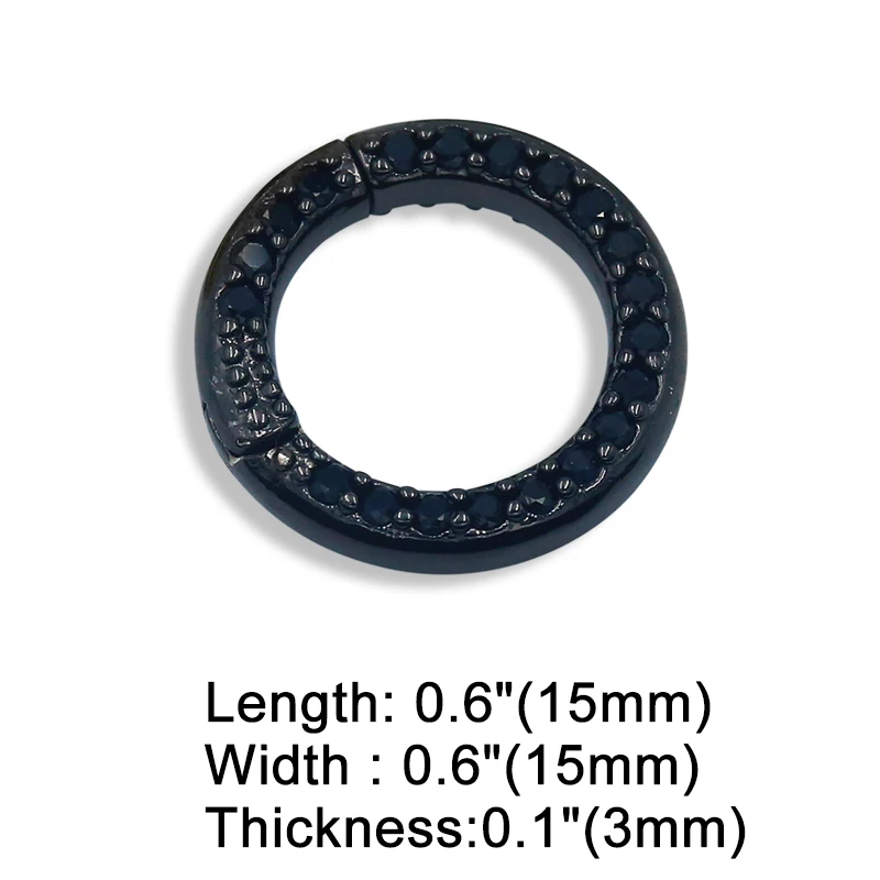 OCESRIO DIY радужные принадлежности застежка круглый карабин винтовой замок Циркония