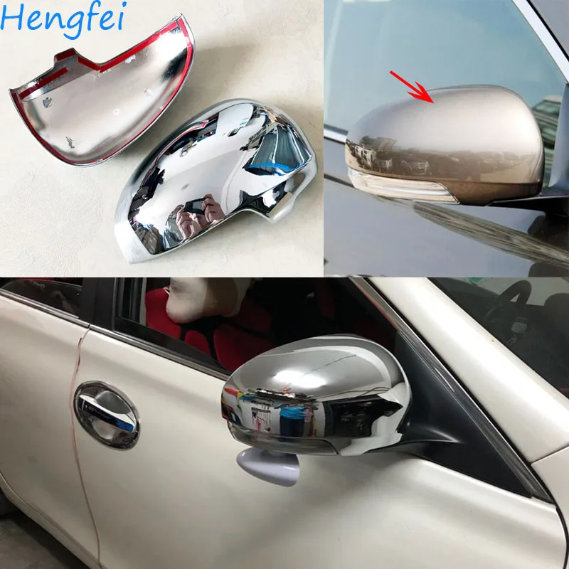 HengFei Chrome Plating Rearview Mirror Cover For Toyota Prius Wish Camry Reiz IQ Reverse Mirror Shell Mirror Paste Case Housing