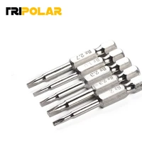 5pcsset high strength s2 alloy steel magnetic triangle head screwdriver bits 14 hex shank 50mm set diy hand tools