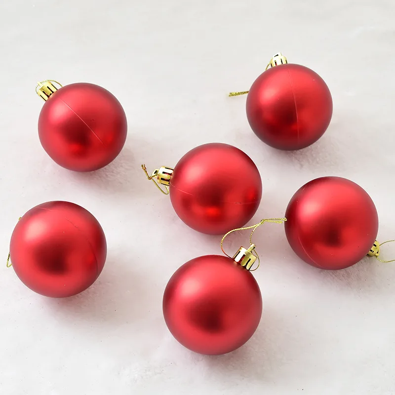 

Christmas Tree Decoration Ball Matte Christmas Ball Colored Ball Hanging Ball Shopping Mall Shop Christmas Decorations