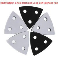 soft interface pad 80x80x80mm 3 hole hook and loop sanding discs cushion pad for sander backing pad abrasive tools accessories