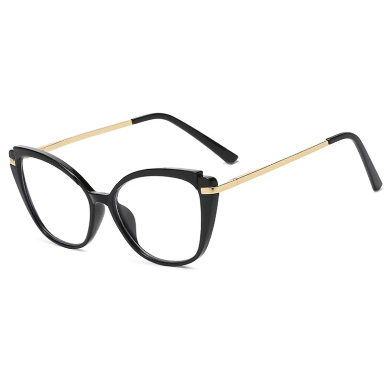 

DOISYER 2021 New fashion trend glasses TR90 Anti blue light glasses Ladies flat lens spring foot frame