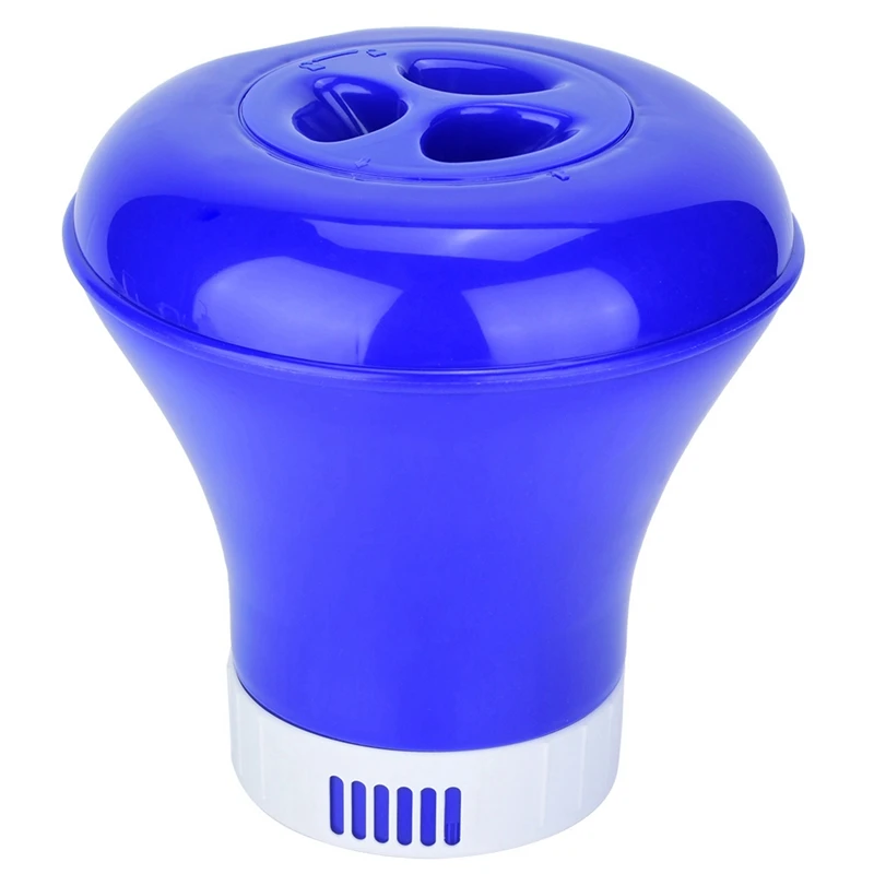 

Hot AD-Swimming Pool Floating Chemical Chlorines Dispenser Tablet Holder With Thermometer Suitable For 3Inch -Chlorine Tablets
