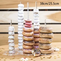 5pack clear acrylic donut display stand doughnut bagels display holder for birthday wedding party baby shower