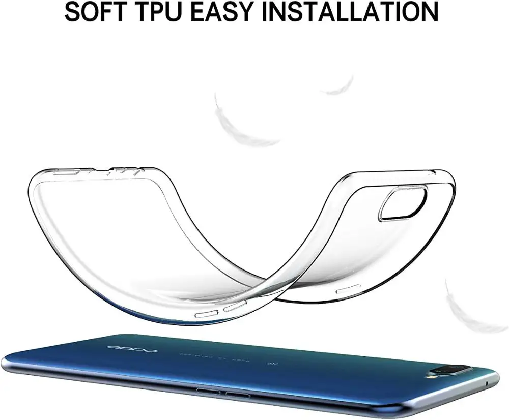 Ультра тонкий чистый мягкий чехол для OPPO Рино 4 10X зум 5G Z 2F Realme 6 8 C21 C3 A31 X50 Pro Q X2 X3 XT A9