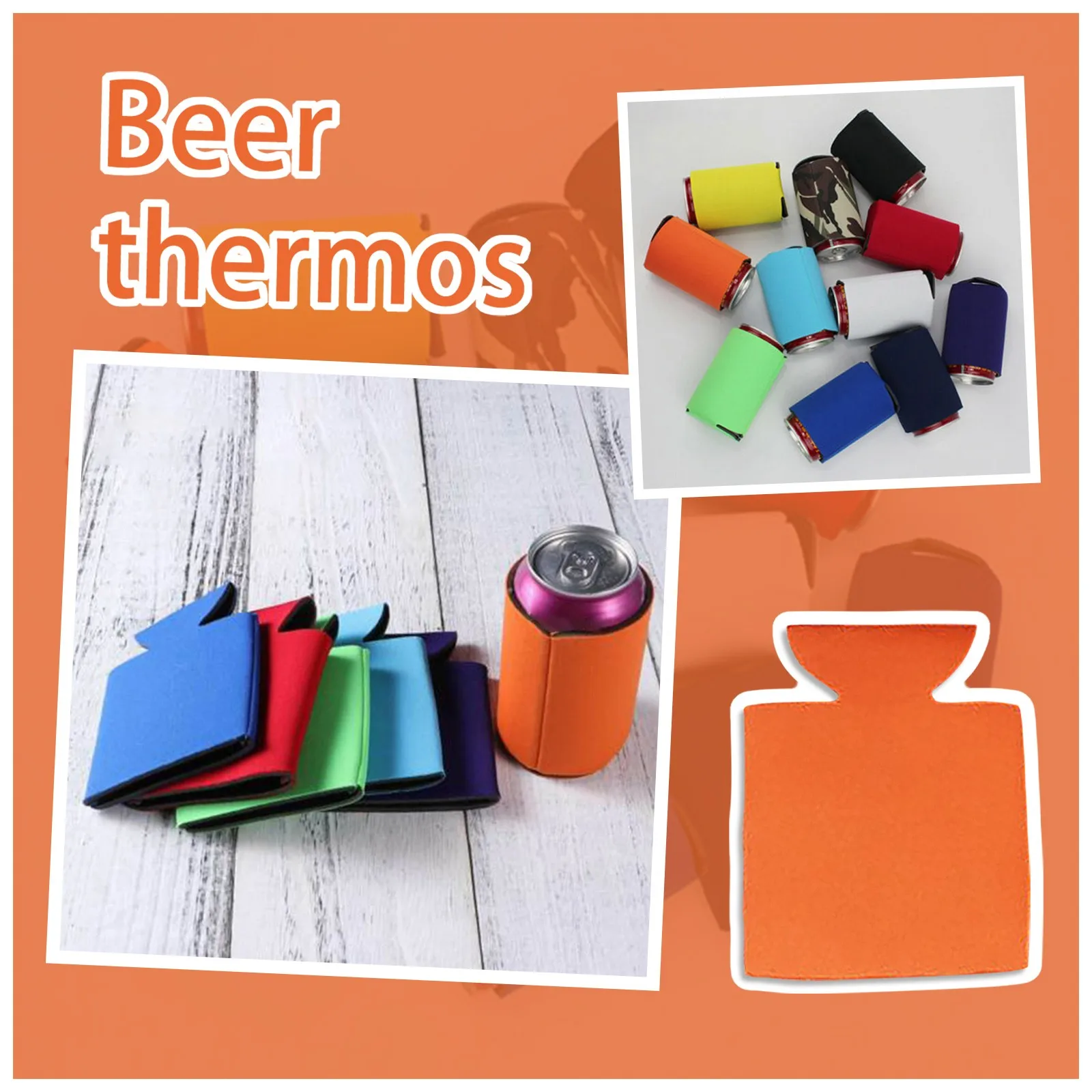 

Blank Beer Can Coolers Sleeves, Soft Insulated Beer Can Cooler Sleeves -HTV Friendly Plain Can Sleeves for Soda, Beer